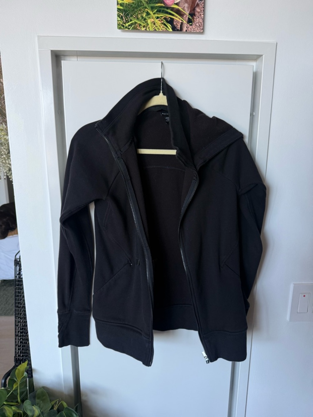 Athleta Black Women's Zip-Up Hoodie Jacket